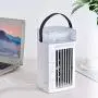 Air Conditioner Fan Personal Desk Fan Space Air Cooler Portable Mini Cooling Fan Table Evaporative Air Humidifiers Ultra-Quiet Purifier with Handle and 7 Colors LED Lights for Home, Office, Dorm