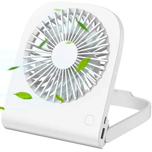 Personal USB Desk Fan, iHoven Mini Portable 14h Cooling Office Rechargeable Small Table Fan, 4800mah Quiet Battery Operated Desktop Fan Adjustable for Home Office Car Outdoor Travel White (white) Personal USB Desk Fan, iHoven Mini Portable 14h Cooling Office Rechargeable Small Table Fan, 4800mah Quiet Battery Operated Desktop Fan Adjustable for Home Office Car Outdoor Travel White (white)