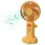 Tragbarer Mini-Ventilator, wiederaufladbarer kleiner tragbarer Personenfann, 3 Arten von Windgeschwindigkeit, einstellbar, USB-Schreibtischventilator für Frauen Mädchen Outdoor Reisen oder Sport Büro Zuhause (Gelb, Mini)