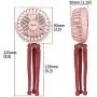 Mini Handheld Personal Portable Fan with Flexible Tripod on Desk, USB or Batterry Powered (Pink)’ Mini Handheld Personal Portable Fan with Flexible Tripod on Desk, USB or Batterry Powered (Pink)’