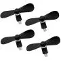Personal Mini USB Fans for Cellphones - 4 Pack Portable Phone Fan Small Pocket Fan Fast Cooling Travel Fans for IOS Phone 12/11/10/9/8/iPad (Black) Personal Mini USB Fans for Cellphones - 4 Pack Portable Phone Fan Small Pocket Fan Fast Cooling Travel Fans for IOS Phone 12/11/10/9/8/iPad (Black)