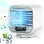 Portable Air Conditioner, Desktop Rechargeable Evaporative Air Cooler and Humidifier with 3 Speeds, Cordless Personal Mini Air Conditioner Fan for Car, Room, Office