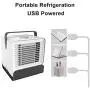 Luftkühler, Verdunstungskühler & Tragbarer Luftkühler/Luftklimaanlage mit Luftbefeuchter Mini-Ionisator USB-Kühler, Schreibtischkühlung, stark, geringes Geräusch, Nachtlicht Design Neu