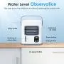 3 in 1 Personal Air Conditioner Fan for office - Mini Portable AC Evaporative Air Cooler Fan w/Auto Timer, Adjustable Wind Direction, 18 Oz Large Water Tank, Low Noise, Ideal for Small room Indoor