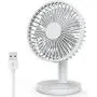 Vent de Bureau VersionTECH, Petit Ventilateur Silencieux USB, Mini Ventilateur Portatif pour Bureau, Table, Voiture, Office, Maison (Blanc)