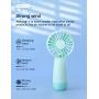 Vent de poche portable MISSUE, 3000mAh, rechargeable, avec lanière, 5-10h, vert