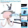 TAECCL Stroller Fan Portable Bladeless Fan Mini Handheld Fan with Flexible Tripod Clip on Stroller Fan 3 Speeds Rechargeable Battery Operated Fan for Stroller ,Car Seat,Crib,Bike and Desktop (Pink)