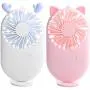2er Pack Handheld-Ventilator, USB-Aufladbarer Mini-Ventilator mit Verstellbarer Geschwindigkeit, Eyelash-Ventilator, Leistungsstarker Kleiner Tragbarer Ventilator für Kinder, Frauen, Männer, Büro, Outdoor, Reisen
