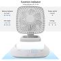 Eleventree Personal Mini Fans,Rechargeable Portable Quiet Fan with timer, Cordless Fan with 4 Speeds Battery for Home Office Bedroom Travel Hiking--White(4000mAh)