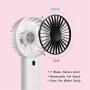 Handheld Fan,with Cell Phone Holder,Ajustable Angle Wind Small,Mini USB Fan Portable Personal Desk Desktop Fan 3 Speed Rechargeable Battery Up to 7 Hours for Outdoor,Camping,Hiking,Office(White)