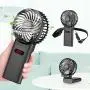 Mini Handheld Fan,Portable Foldable USB Fans with Smart Led Digital Display,Quiet Small Desk Fan with 4 Speed,Personal Rechargeable 4000mAh Battery Operated Fan for Office Outdoor Sport Home Traveling