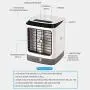 Naysku Portable Air Conditioner Fan, Personal Space Mini Air Cooler Quiet Desk Fan with Handle, Misting Fan, 3 Speeds USB Fan for Home, Office, Room, Office, Outdoor, Travel Naysku Portable Air Conditioner Fan, Personal Space Mini Air Cooler Quiet Desk Fan with Handle, Misting Fan, 3 Speeds USB Fan for Home, Office, Room, Office, Outdoor, Travel