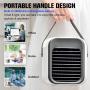 Portable Air Conditioner | XINQIHAO Personal Mini Air Conditioner Fan with Air Humidifier & Filtration Function & 7 Color Night Light，Rechargeable Evaporative Air Cooler for Home Office Bedroom