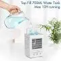 Climatiseur Portable, Oscillation Automatique 120° Mini Rafraîchisseur Personnel avec 3 Vitesse de Vent, Réservoir d'Eau de 700ML, Alimenté par Batterie 5000mAh, Rafraîchisseur Evaporatif Parfait pour la Maison le Bureau l'Extérieur Climatiseur Portable, Oscillation Automatique 120° Mini Rafraîchisseur Personnel avec 3 Vitesse de Vent, Réservoir d'Eau de 700ML, Alimenté par Batterie 5000mAh, Rafraîchisseur Evaporatif Parfait pour la Maison le Bureau l'Extérieur