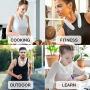 Portable Neck Fan, 2400mAh Battery Powered Fan, 360° Free Rotation Cooling Fan, Hands Free Bladeless Fans, 3 Speeds 70 Air Outlet Wearable Sports Rechargeable Fan