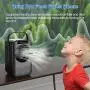 Tragbarer Luftkühler, Mini-Persönlicher Luftkühler, Verdunstungskühlung mit Eis, Ventilator mit 3 Geschwindigkeiten, 7 Farben, Superleiser Schreibtisch-Luftbefeuchter-Misting-Ventilator für Raum, Schlafzimmer, Büro