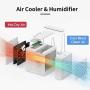 Portable Air Conditioner Fan, 3 in 1 Personal Air Cooler and Humidifier, Quiet USB Air Cooler Desk Fan with 2 Speeds and LED Light, Mini Purifier for Home Room Office