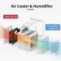 Ventilateur Portatif avec Humidificateur, 3 en 1, Mini Refroidisseur d'Air Personnel pour Bureau, avec 2 Vitesses et Lumière LED, Mini Purificateur d'Air pour Maison/Bureau Ventilateur Portatif avec Humidificateur, 3 en 1, Mini Refroidisseur d'Air Personnel pour Bureau, avec 2 Vitesses et Lumière LED, Mini Purificateur d'Air pour Maison/Bureau
