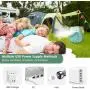Tragbarer Luftkühler, Mini-Ventilator mit Luftbefeuchter, 3 Windstufen und 3 Sprühmodi, Tragbarer Luftkühler mit Griff für Schlafzimmer/Büro/Dorm/Camping