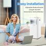 LUKO 3-in-1 Portable Air Conditioner,Dehumidifier,Fan, 8,000 BTU,AC air conditioner for Rooms up to 200 sq ft, for Bedroom, Office, Living Room,Garage,White