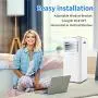 LUKO 3-in-1 Tragbarer Luftkühler, Luftentfeuchter, Ventilator, 8.000 BTU, AC Luftkühler für Räume bis 200 qm, für Schlafzimmer, Büro, Wohnzimmer, Garage, Weiß