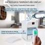 Portable Air Conditioner Fan with 120° Auto Oscillating, Aliopis Personal Air Cooler Fan Mini Evaporative Desk Fan USB Small, 3 Wind Speeds, Temperature Display, Quiet for Home Office