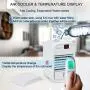 Ventilateur Portable avec Humidificateur, Aliopis Ventilateur de Bureau Personnalisé, Mini Ventilateur Évaporatif USB, Oscillation Automatique 120°, 3 Vitesse, Affichage de la Température, Silencieux pour Maison Bureau
