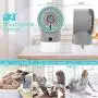 Tragbarer Luftkühler mit Ventilator, Persönlicher Mini-Kühler, Super Leise, Schreibtisch-Kühler mit Ventilator und Kühlfunktion, mit 7 Farb-LED-Licht, 3 Geschwindigkeiten, Luftzirkulator mit Vernebler-Funktion für kühle Luft – ideal für Schlafzimmer.