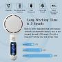 Mini Handheld Fan, Battery Operated Rechargeable Portable Fan with LED Light Makeup Mirror, Bladeless Small Personal Fan 3 Speeds Eyelash Fan for Women Girls Outdoor Travel (White)