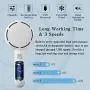 Mini Handheld Fan, Battery Operated Rechargeable Portable Fan with LED Light Makeup Mirror, Bladeless Small Personal Fan 3 Speeds Eyelash Fan for Women Girls Outdoor Travel (White)