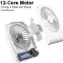 Personal USB Desk Fan, iHoven Mini Portable 14h Cooling Office Rechargeable Small Table Fan, 4800mah Quiet Battery Operated Desktop Fan Adjustable for Home Office Car Outdoor Travel White (white)
