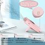 LOKASS Portable Neck Fan Handheld Mini Fan Electric Bladeless Fan 2000mAh Battery Operated Personal Fan with Lanyard for Summer Eyelash,USB Rechargeable,Small,Hands Free,3 Speeds for Outdoor,Pink