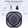 Mini USB Desk Fan Battery Operated, Duoai 2500mAh Desktop Rechargeable Small Quiet Personal Fans Portable with 360°Rotation 3 Speeds for Office Home Library Dorm Bedroom Car Outdoor Travel, Blue