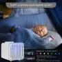 Tragbarer Luftkühler mit Ventilator, persönlicher Luftkühler mit 2 Eisbehältern, tragbarer Luftkühler mit 3 Geschwindigkeitsstufen, persönlicher Luftkühler-Ventilator mit LED-Licht für Zuhause, Schlafzimmer, Raum, Büro, Studentenwohnheim, Auto