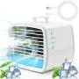 Ventilateur Portatif avec Humidificateur, Mini Ventilateur Rafraîchissant USB pour Bureau, Voiture, Camping - 3 Vitesse, Réservoir d'Eau 480ml, Lumière LED 7 Couleurs. Ventilateur Portatif avec Humidificateur, Mini Ventilateur Rafraîchissant USB pour Bureau, Voiture, Camping - 3 Vitesse, Réservoir d'Eau 480ml, Lumière LED 7 Couleurs.