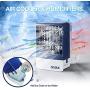 Mini Air Conditioner Fan, Evaporative Air Cooler with 4000mAh Battery & Remote,Personal Air Conditioner