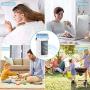 Portable Air Conditioner Fan, Personal Air Cooler, Evaporative Mini Cooler Desk Fans with 400ML Water Tank and 3 Wind Speeds, with Handle, USB Powered, with Atmosphere Light , Desktop Cooling Fan for Room, Home, Office