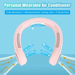 [2021 Upgraded] Personal Air Conditioner Neck Fan with Refrigeration Chip USB Poratble Fan LED Screen Fast Cool 45℉-55℉/ 3 Wind Speeds