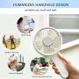 LÄTT LIV Mini Handheld Fan Portable 3 Speed Adjustable Powerful Small Personal Fans with USB Rechargeable Battery Eyelash Fan for Travel Office Home, White