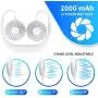 USB Rechargeable Portable Wearable Fan，Neck Fan, Hand Free Personal Fan, 360 Degree Adjustable Necklace Mini Fan for office Travel Outdoors-White