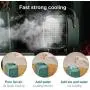 Climatiseur Portable, Petit Ventilateur de Bureau Alimenté par Batterie avec Poignée, Rafraîchisseur Personnel Sans Fil avec 3 Vitesse pour Petite Pièce Bureau Domicile et Extérieur (Blanc)