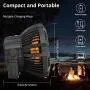 Camping-Fan mit LED-Licht für Zelt, Camping-Deckenventilator mit Licht, VOLUEX Tragbarer Mini USB Schreibtischventilator mit Haken 5200mAh 3 Geschwindigkeiten und Fernbedienung für Outdoor Camping Reisen Heim Büro