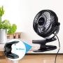 KEYNICE USB Desk Fan, 4 Inch Table Fans, Mini Clip on Fan, Portable Cooling Fan with 2 Speed, USB Powered Stroller Fan, 360° Rotate USB Fan, Personal Quiet Electric Fan for Home Office Camping- Black