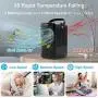 Tragbarer Luftkühler, Mini-Persönlicher Luftkühler, Verdunstungskühlung mit Eis, Ventilator mit 3 Geschwindigkeiten, 7 Farben, Superleiser Schreibtisch-Luftbefeuchter-Misting-Ventilator für Raum, Schlafzimmer, Büro