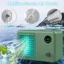 Climatiseur Portable Personnel, 2000 mAh, Sans Fil, Mini Ventilateur avec 3 Vitesse, Rechargeable, Ventilateur Portable avec Lampe de Nuit 7 Couleurs pour Bureau, Salle d'étude, Pièce Climatiseur Portable Personnel, 2000 mAh, Sans Fil, Mini Ventilateur avec 3 Vitesse, Rechargeable, Ventilateur Portable avec Lampe de Nuit 7 Couleurs pour Bureau, Salle d'étude, Pièce
