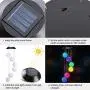 Solarmusik-Glocken, Kristallkugel-Glocken zur Dekoration für drinnen/draußen, wasserdichte Glocken für Zuhause/Party/Garten/Terrasse, Geschenke für Mama, Frau, Oma, Weihnachten (Kristallkugel)