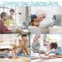Portable Air Conditioner Fan, Personal Mini AC Evaporative Air Cooler Super Quiet, Desk Fan Air Cooler with 7 Colors LED Light 3 Speeds, Air Circulator Humidifier Misting Fan For Bedroom Cool Air