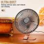 OPOLAR 6 USB Desk Fan, More Quiet and Powerful, Small Office Desktop Table Fan, Mini Room Air Circulator, Personal Portable Fan, 4 Speeds, 90° Tilt Angle, 5 ft Cord, Bronze Base, 2021 Model