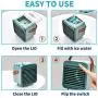 Climatiseur Portable Rechargeable, Ventilateur Évaporatif Mini Climatiseur avec Humidificateur et Jet d'Eau 3 en 1, Poignée en Cuir, 3 Vitesse Ajustables, Idéal pour Bureau, Maison, Camping et Activités de Plein Air.