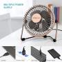 OPOLAR 4 Inch USB Small Desk Fan, Ultra-Quiet Design, with 360 Rotation, 3.8 ft Cable, Portable Cooling for Home & Office,Brown